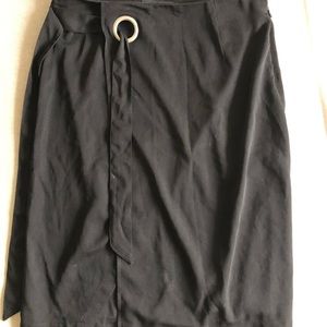 Black wrap skirt